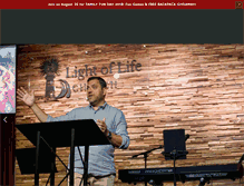 Tablet Screenshot of lightoflifechurch.com